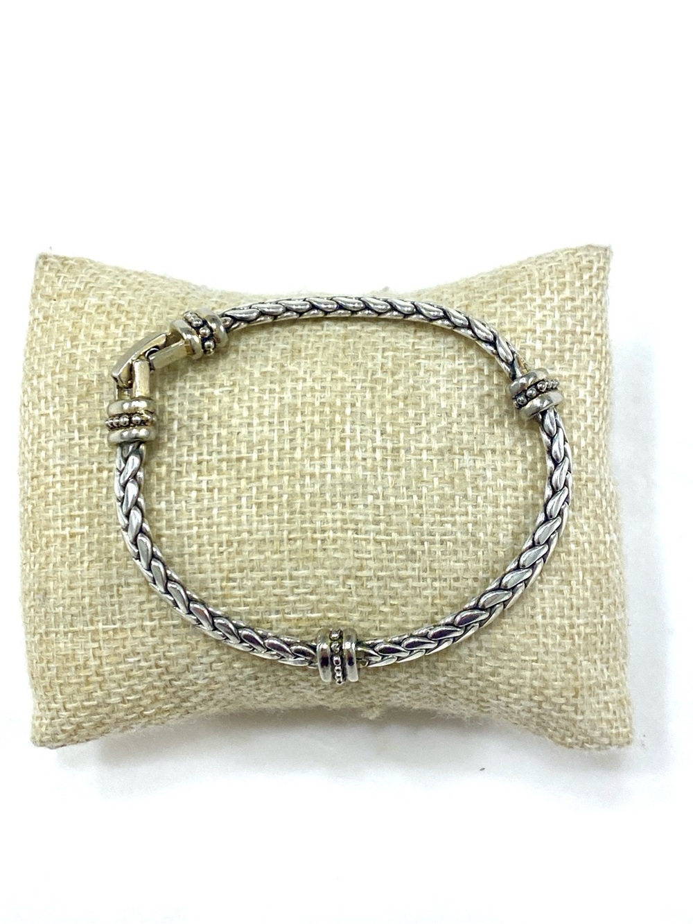 Braided Silver Rope Bracelet in Silver - Women's Classic